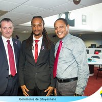 Le préfet Billant, Yan Ceranton directeur de la vie des quartiers et Mr le Maire