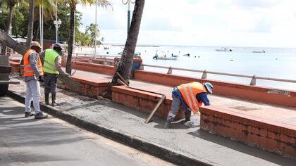 Travaux : retour en images sur les travaux en cours au bourg de Sainte-Anne