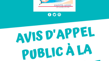 Avis d'appel à concurrence pour le marché "fourniture, pose et mise en service d'une installation photovoltaïque sur les tribunes du stade du Bourg de Sainte-Anne"