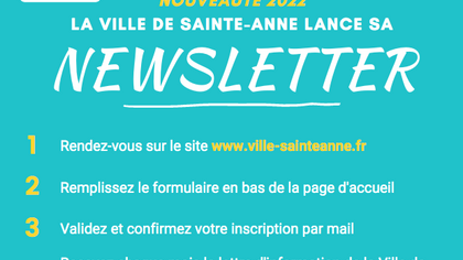 Nouveauté : lancement de la newsletter de la Ville de Sainte-Anne