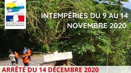Arrêté du 14 décembre 2020 portant reconnaissance de l'état de catastrophe naturelle pour la commune de sainte-anne 