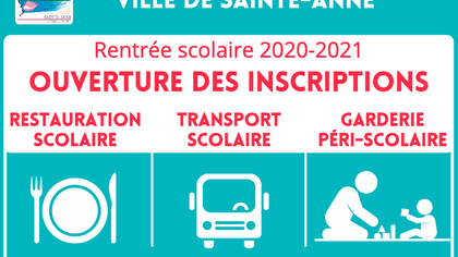 Rentrée scolaire 2020-2021 : inscriptions pour la restauration, la garderie péri scolaire et le ramassage scolaire