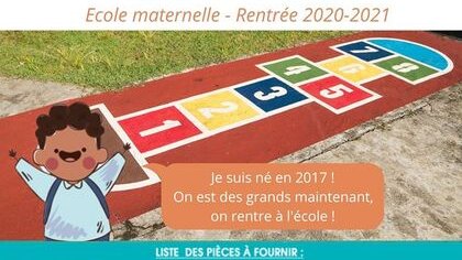 J-2 avant la fin des inscriptions en classe de maternelle pour l'année 2020-2021