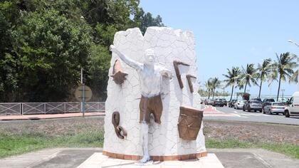 Le rond-point du Nèg Mawon vandalisé