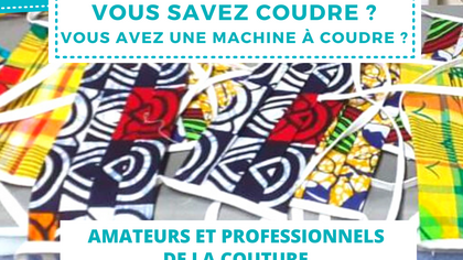 APPEL A BÉNÉVOLAT POUR LA CONFECTION DE MASQUES 