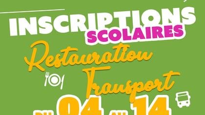 INSCRIPTIONS POUR LA RESTAURATION, LES GARDERIES PERISCOLAIRES ET LE RAMASSAGE SCOLAIRE (2025/2026)