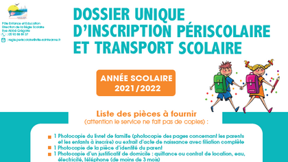 Rentrée scolaire 2021-2022 : inscriptions pour la restauration, les garderies périscolaires et le ramassage scolaire 