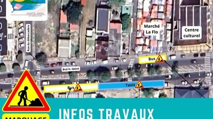 Marquage au sol (bvd Ibéné)