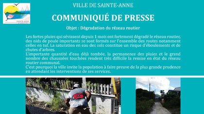 COMMUNIQUE - Réseau routier communal