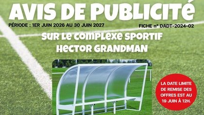 Avis de publicité pour une occupation temporaire du domaine public