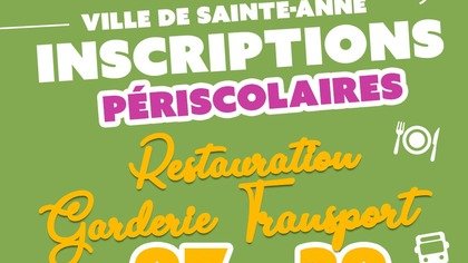 INSCRIPTIONS POUR LA RESTAURATION, LES GARDERIES PERISCOLAIRES ET LE RAMASSAGE SCOLAIRE (2026/2027)