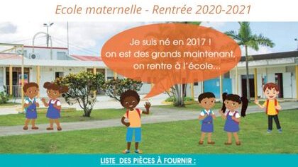 Inscriptions en classe de maternelle - Rentrée scolaire 2020-2021