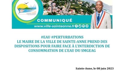EAU : communiqué du SMGEAG interdisant la consommation