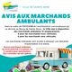 AVIS AUX MARCHANDS AMBULANTS