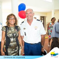 Chef de la police Patrick Couriol, Evelyne Vache, élue en charge de la (…)
