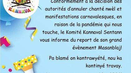 Communiqué du Comité Kannaval Sentant