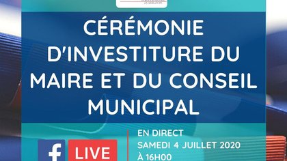 Cérémonie d'investiture du Maire et du conseil municipal