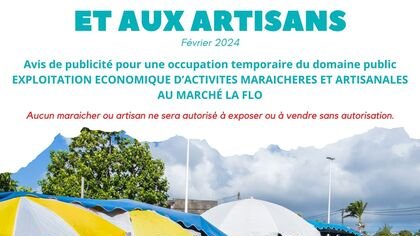 AVIS AUX MARAÎCHERS ET ARTISANS