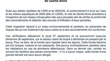 AVIS A LA POPULATION