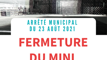 FERMETURE DU MINI STADE DE DOUVILLE PAR ARRÊTÉ MUNICIPAL 