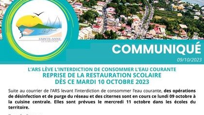 Levée de la restriction de consommation de l'eau