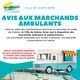 AVIS AUX MARCHANDS AMBULANTS