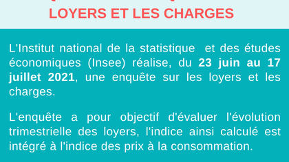 Enquête Insee sur les loyers et les charges 