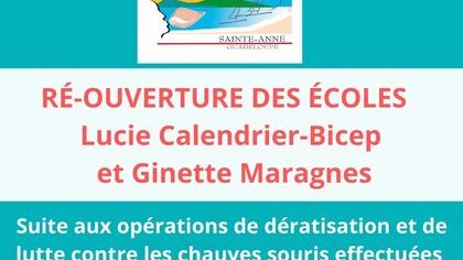 RÉ-OUVERTURE DES ÉCOLES Lucie Calendrier-Bicep et Ginette Maragnes