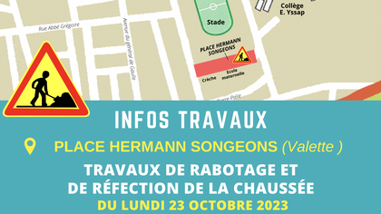 TRAVAUX ROUTIERS SUR LA PLACE H. SONGEONS