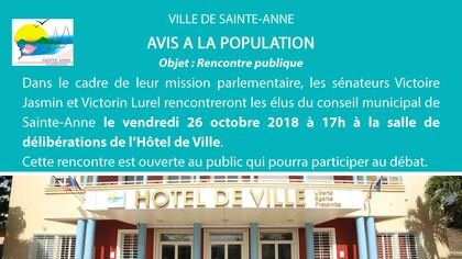 Réunion publique avec les sénateurs Victoire Jasmin et Victorin Lurel
