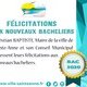 Félicitations aux nouveaux bacheliers 