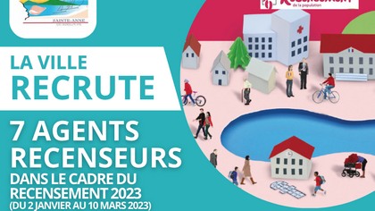 Recensement 2023 : la Ville recrute des agents recenseurs