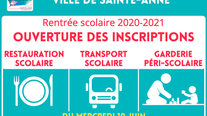 Rentrée scolaire 2020-2021 : prolongation des inscriptions pour la restauration, la garderie péri scolaire et le ramassage scolaire