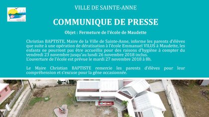 FERMETURE DE L'ECOLE DE MAUDETTE