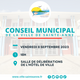 PROCHAIN CONSEIL MUNICIPAL DE LA VILLE DE SAINTE-ANNE 