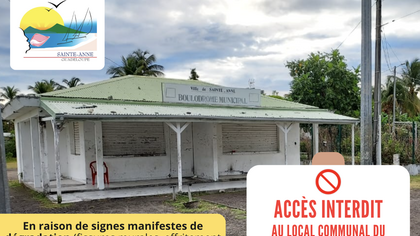 Accès interdit au local du boulodrome de Valette 