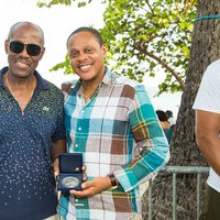 Eddy Couriol président de la ligue guadeloupéenne de handball avec la (…)
