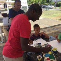 Antoine Nabajoth et les jeunes artistes en herbe