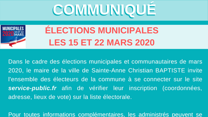 ELECTIONS MUNICIPALES 2020