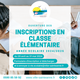 INSCRIPTIONS 2024/2025 EN ÉLÉMENTAIRE