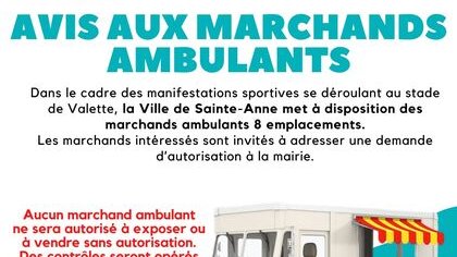 AVIS AUX MARCHANDS AMBULANTS