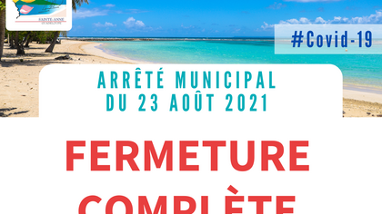 FERMETURE COMPLÈTE DES PLAGES COMMUNALES DU 25 AOÛT AU 1ER SEPTEMBRE 2021