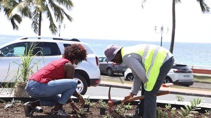 Aménagement du rond-point du Neg Mawon par la Région Guadeloupe