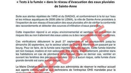 TESTS A LA FUMEE - REPORT