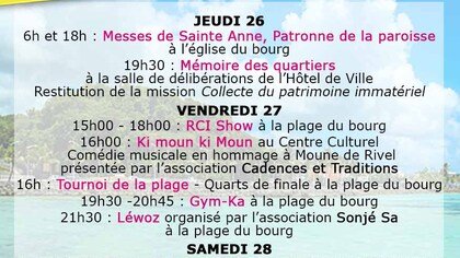 Juillet à Sainte-Anne 2018