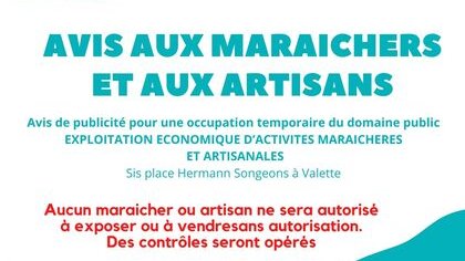 AVIS AUX MARAICHERS ET ARTISANS