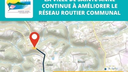 ROUTE DE BOMBO : TRAVAUX D'ENROBAGE