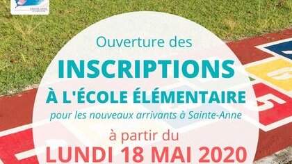 Ouverture des inscriptions des élèves en classe élémentaire pour la rentrée 2020-2021