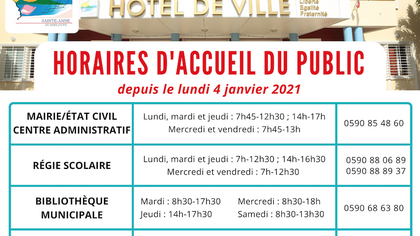 Info Pratique : consultez les nouveaux horaires d'accueil du public