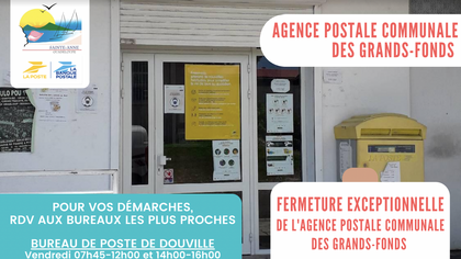 Fermeture exceptionnelle de l'APC des Grands-Fonds 